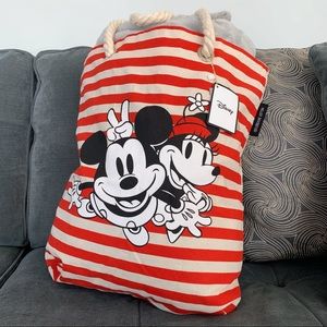 ⭐️ Vintage Design Mickey and Minnie Canvas Tote Beach Bag